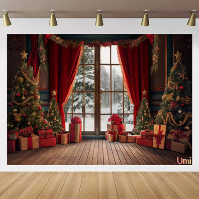 Kalėdų Senelio gatvės namo priekio fonas Vaikų kūdikių fotografijos rekvizitai Vaikų suaugusiųjų vakarėlio Kalėdų fotografijos fonas