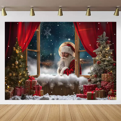 Kalėdų Senelio gatvės namo priekio fonas Vaikų kūdikių fotografijos rekvizitai Vaikų suaugusiųjų vakarėlio Kalėdų fotografijos fonas
