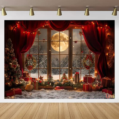 Kalėdų Senelio gatvės namo priekio fonas Vaikų kūdikių fotografijos rekvizitai Vaikų suaugusiųjų vakarėlio Kalėdų fotografijos fonas