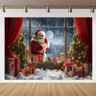 Kalėdų Senelio gatvės namo priekio fonas Vaikų kūdikių fotografijos rekvizitai Vaikų suaugusiųjų vakarėlio Kalėdų fotografijos fonas