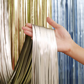 Matt metál rojtos függönyök Retro színű fóliafüggönyök házassági évfordulóra születésnapi dekoráció fotófülke kellékek hátterek