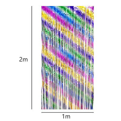 Vaivorykštės gradiento blizgučio užuolaidos lazerinės folijos pakraštyje vakarėlio fono dekoras Gimtadienio nuotakos kūdikių dušas Bachelorette Photo Booth Prop