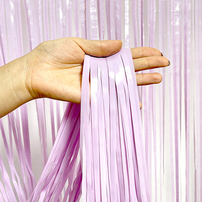 Szivárványos fólia rojtos függöny Háttér Macaron talmi függöny esküvői születésnapi lánybúcsú Háttér fotófülke dekoráció