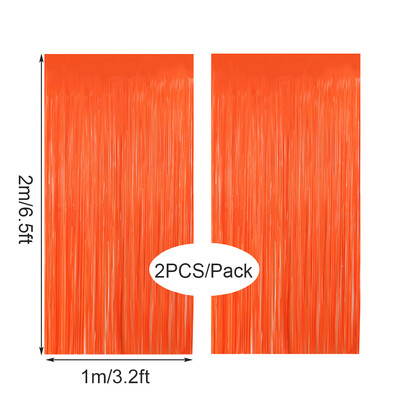 2db Színes rojtos függöny Macaron Backdrops talmi függöny lánynak egyszarvú sellő esküvői parti dekoráció esküvő