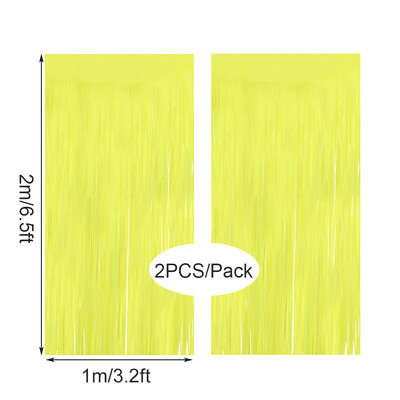 2db Színes rojtos függöny Macaron Backdrops talmi függöny lánynak egyszarvú sellő esküvői parti dekoráció esküvő