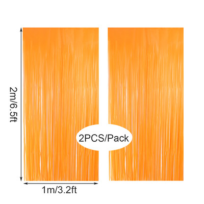 2db Színes rojtos függöny Macaron Backdrops talmi függöny lánynak egyszarvú sellő esküvői parti dekoráció esküvő