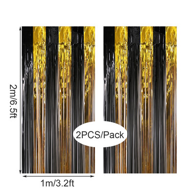 2db Színes rojtos függöny Macaron Backdrops talmi függöny lánynak egyszarvú sellő esküvői parti dekoráció esküvő