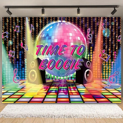 Vinyl Shiny Gold Disco Születésnapi Party Backdrop Club Neon Ball Stage Portré fotózás Háttér Fotó Háttér Fotóstúdió