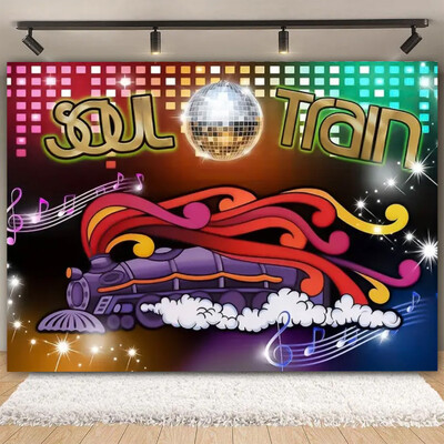 Vinyl Shiny Gold Disco Születésnapi Party Backdrop Club Neon Ball Stage Portré fotózás Háttér Fotó Háttér Fotóstúdió