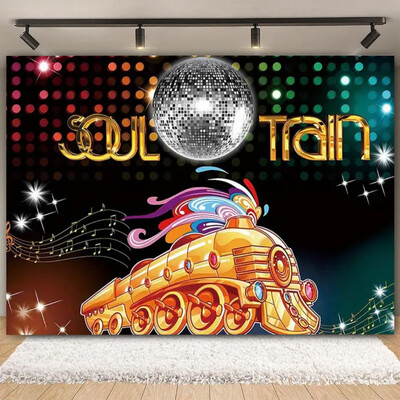 Vinyl Shiny Gold Disco Születésnapi Party Backdrop Club Neon Ball Stage Portré fotózás Háttér Fotó Háttér Fotóstúdió