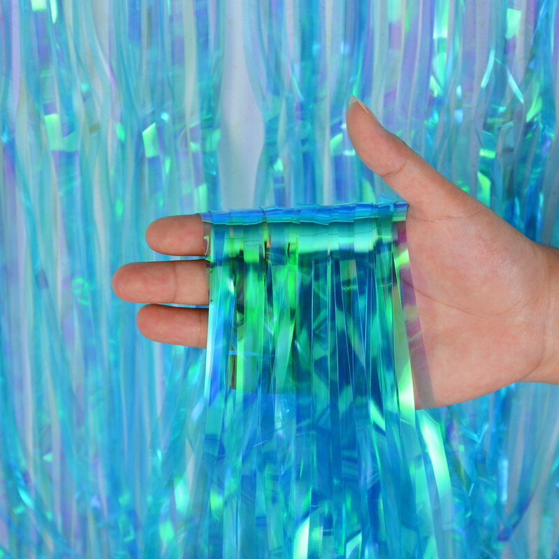 Φονικό Τετράγωνες κουρτίνες Bachelorette Party Glitter Tinsel Fringe Baby Shower Διακόσμηση γενεθλίων για την επέτειο γάμου