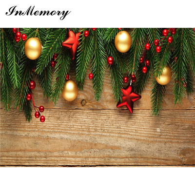 InMemory 90x60cm Ziemassvētku koka foni fotogrāfijām Maza izmēra Ziemassvētku dāvanu fotografēšanai svētku fotofons