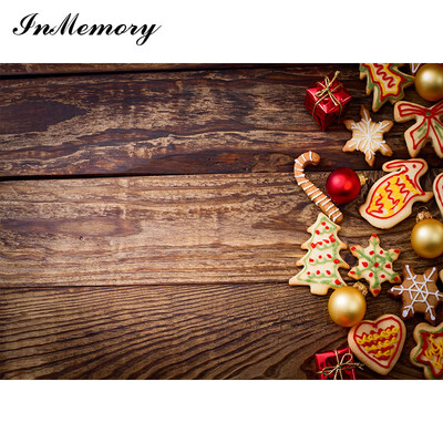 InMemory 90x60cm Ziemassvētku koka foni fotogrāfijām Maza izmēra Ziemassvētku dāvanu fotografēšanai svētku fotofons
