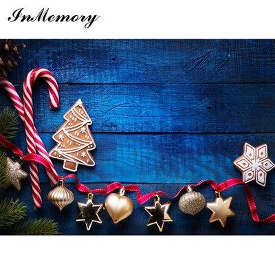 InMemory 90x60cm Ziemassvētku koka foni fotogrāfijām Maza izmēra Ziemassvētku dāvanu fotografēšanai svētku fotofons