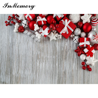 InMemory 90x60cm Ziemassvētku koka foni fotogrāfijām Maza izmēra Ziemassvētku dāvanu fotografēšanai svētku fotofons