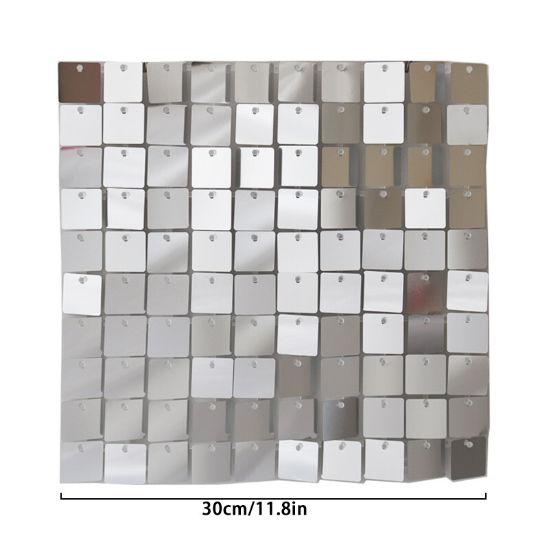 Arany flitteres háttérpanelek esküvőre babazuhany háttér fali dekoráció csillogó lézeres háttérfüggöny 30x30cm