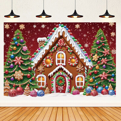 Ünnepi parti karácsonyfa fotózás háttér dekoráció ablak hóember téma Téli piros függöny Mikulás fotózás