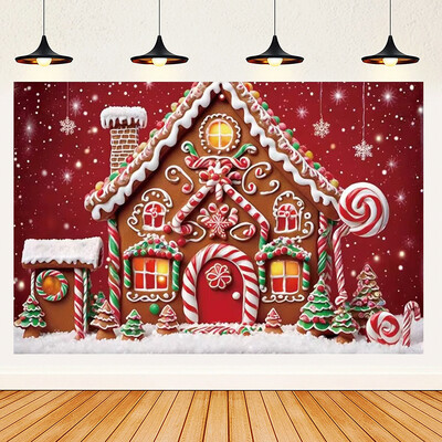Ünnepi parti karácsonyfa fotózás háttér dekoráció ablak hóember téma Téli piros függöny Mikulás fotózás