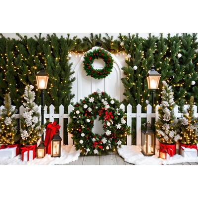 Χριστουγεννιάτικο σκηνικό για φωτογραφία Χειμωνιάτικη νύχτα Χρυσό γκλίτερ φως χιονάνθρωπος πεύκο για πάρτι γενεθλίων μωρό Διακόσμηση φόντου