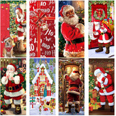 0,9 * 1,8 M több karácsonyi ajtóborító háttér textil transzparens party beltéri és kültéri jelenetdekoráció