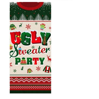 0,9 * 1,8 M több karácsonyi ajtóborító háttér textil transzparens party beltéri és kültéri jelenetdekoráció