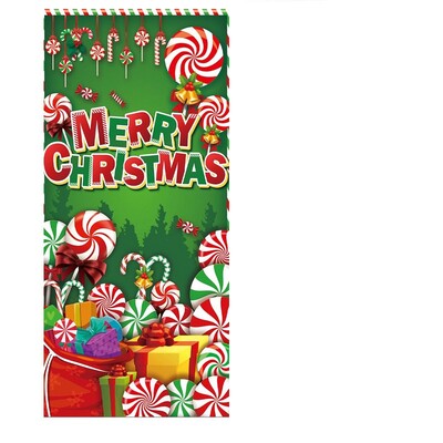 0,9 * 1,8 M több karácsonyi ajtóborító háttér textil transzparens party beltéri és kültéri jelenetdekoráció