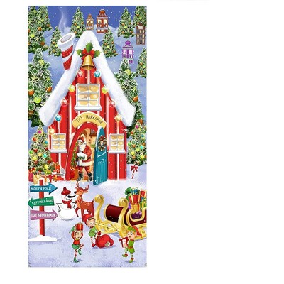 0,9 * 1,8 M több karácsonyi ajtóborító háttér textil transzparens party beltéri és kültéri jelenetdekoráció