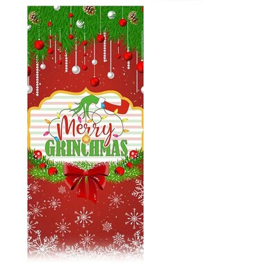 0,9 * 1,8 M több karácsonyi ajtóborító háttér textil transzparens party beltéri és kültéri jelenetdekoráció