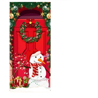 0,9 * 1,8 M több karácsonyi ajtóborító háttér textil transzparens party beltéri és kültéri jelenetdekoráció