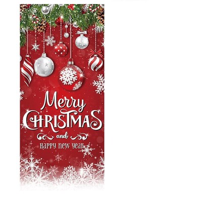 0,9 * 1,8 M több karácsonyi ajtóborító háttér textil transzparens party beltéri és kültéri jelenetdekoráció
