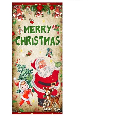 0,9 * 1,8 M több karácsonyi ajtóborító háttér textil transzparens party beltéri és kültéri jelenetdekoráció