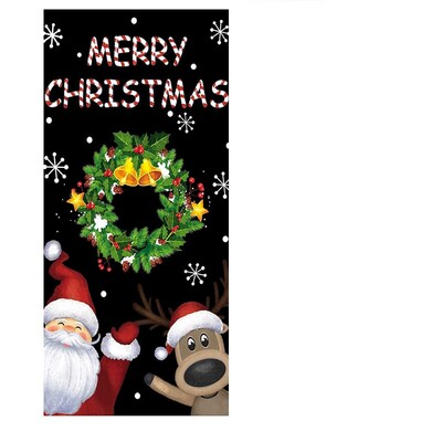 0,9 * 1,8 M több karácsonyi ajtóborító háttér textil transzparens party beltéri és kültéri jelenetdekoráció