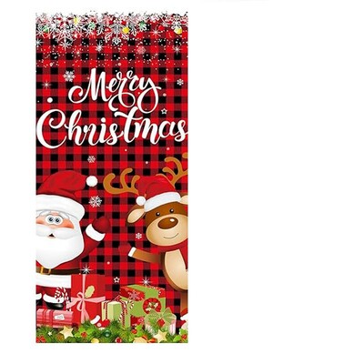 0,9 * 1,8 M több karácsonyi ajtóborító háttér textil transzparens party beltéri és kültéri jelenetdekoráció