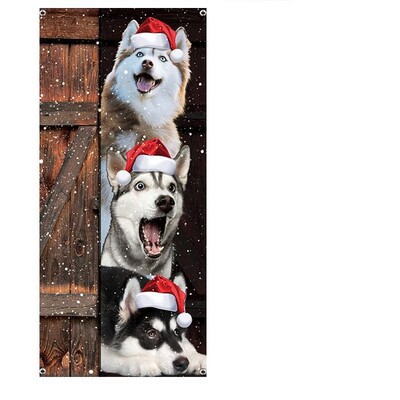 0,9 * 1,8 M több karácsonyi ajtóborító háttér textil transzparens party beltéri és kültéri jelenetdekoráció