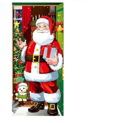 0,9 * 1,8 M több karácsonyi ajtóborító háttér textil transzparens party beltéri és kültéri jelenetdekoráció