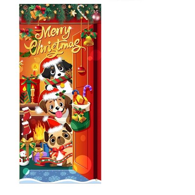 0,9 * 1,8 M több karácsonyi ajtóborító háttér textil transzparens party beltéri és kültéri jelenetdekoráció