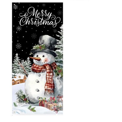 0,9 * 1,8 M több karácsonyi ajtóborító háttér textil transzparens party beltéri és kültéri jelenetdekoráció