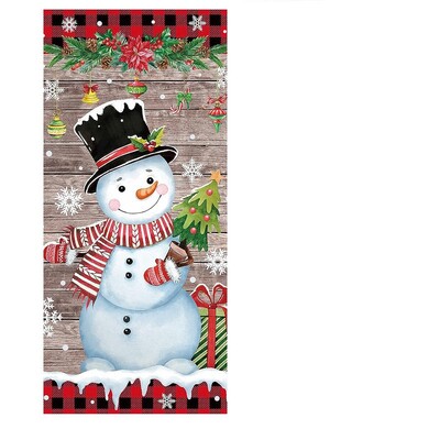 0,9 * 1,8 M több karácsonyi ajtóborító háttér textil transzparens party beltéri és kültéri jelenetdekoráció