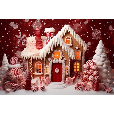 Boldog karácsonyt háttér fotózás Hátterek karácsonyi piros ház mézeskalács tél hó háttér dekoráció baba zuhany stúdió kellékek