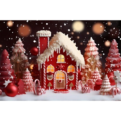 Boldog karácsonyt háttér fotózás Hátterek karácsonyi piros ház mézeskalács tél hó háttér dekoráció baba zuhany stúdió kellékek