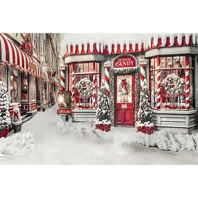 Boldog karácsonyt háttér fotózás Hátterek karácsonyi piros ház mézeskalács tél hó háttér dekoráció baba zuhany stúdió kellékek