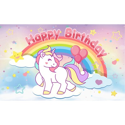 Disney Unicorn bakelit hátterek születésnapi partikhoz, babazuhanyok, rendezvénydekoráció, fantázia egyszarvú fényképezési kellék, buliszalag