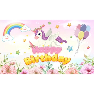 Disney Unicorn bakelit hátterek születésnapi partikhoz, babazuhanyok, rendezvénydekoráció, fantázia egyszarvú fényképezési kellék, buliszalag