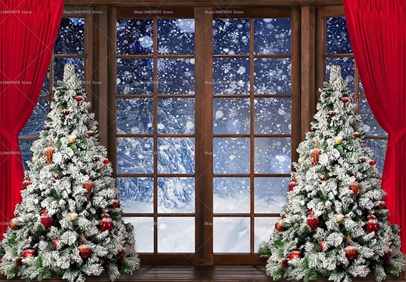 Boldog karácsonyfa ablakdísz háttér Mikulás Hold éjszaka Háttér Fotózás Banner Fesztivál újévi buli díszek