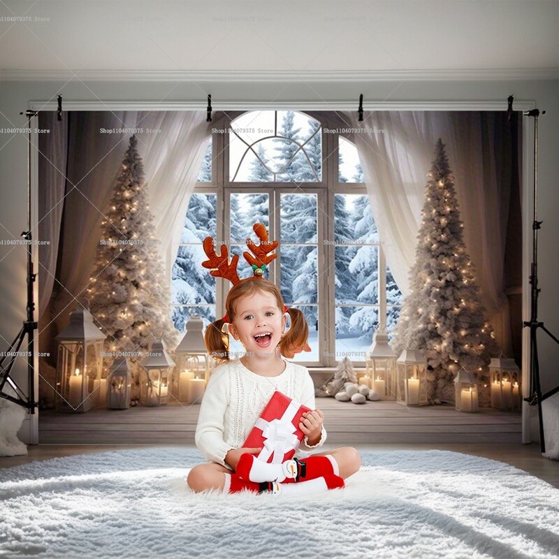 Téli karácsony vidéki fotózás háttér hó jelenet party dekoráció háttér esemény háttér baba zuhany lány