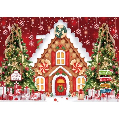 Karácsonyi fotózás hátterek Ablak Hó Fenyőfa Ház dekoráció Háttér Téli fotóstúdió lőfülke kellékek