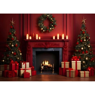 Karácsonyi fotózás hátterek Ablak Hó Fenyőfa Ház dekoráció Háttér Téli fotóstúdió lőfülke kellékek