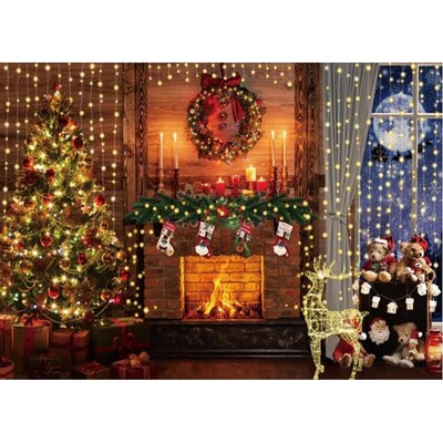 Karácsonyi fotózás hátterek Ablak Hó Fenyőfa Ház dekoráció Háttér Téli fotóstúdió lőfülke kellékek