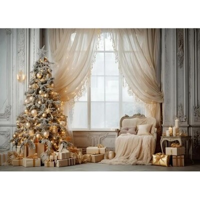 Karácsonyi fotózás hátterek Ablak Hó Fenyőfa Ház dekoráció Háttér Téli fotóstúdió lőfülke kellékek