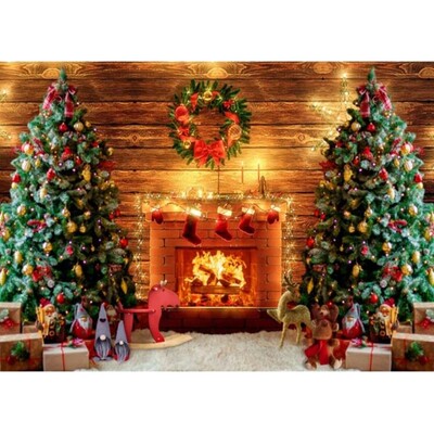 Karácsonyi fotózás hátterek Ablak Hó Fenyőfa Ház dekoráció Háttér Téli fotóstúdió lőfülke kellékek